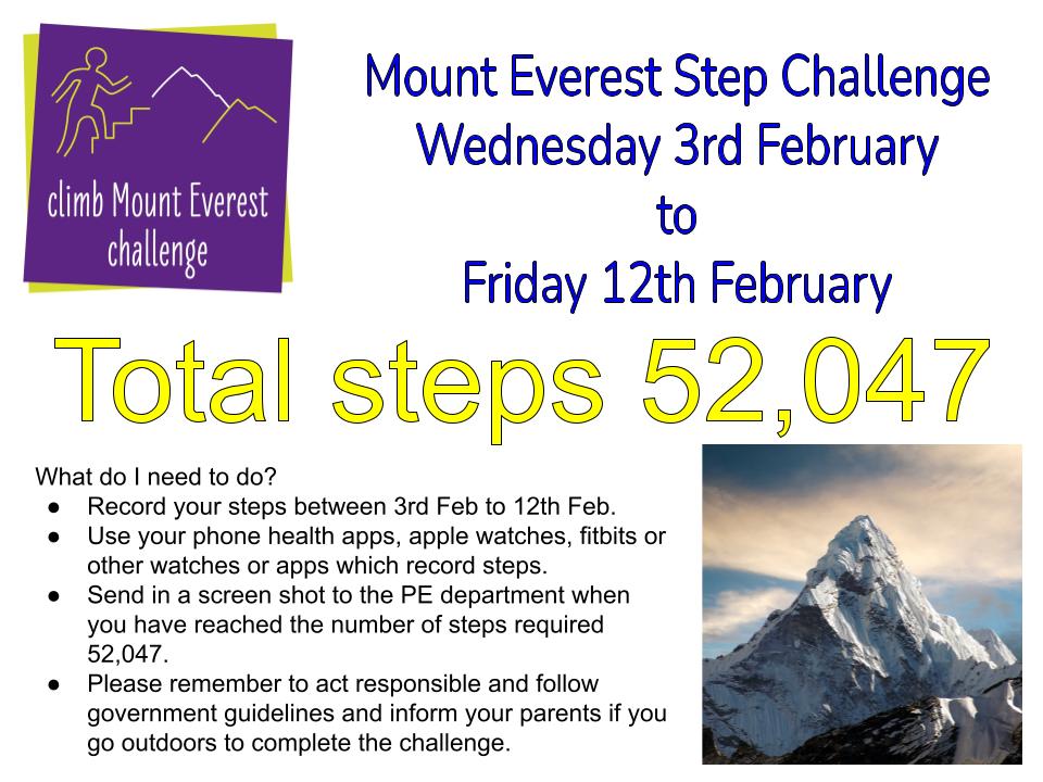The Mount Everest Challenge Little Lever School